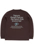 Snow Peak Living With Nature Long Sleeve T-Shirt - Dark Brown