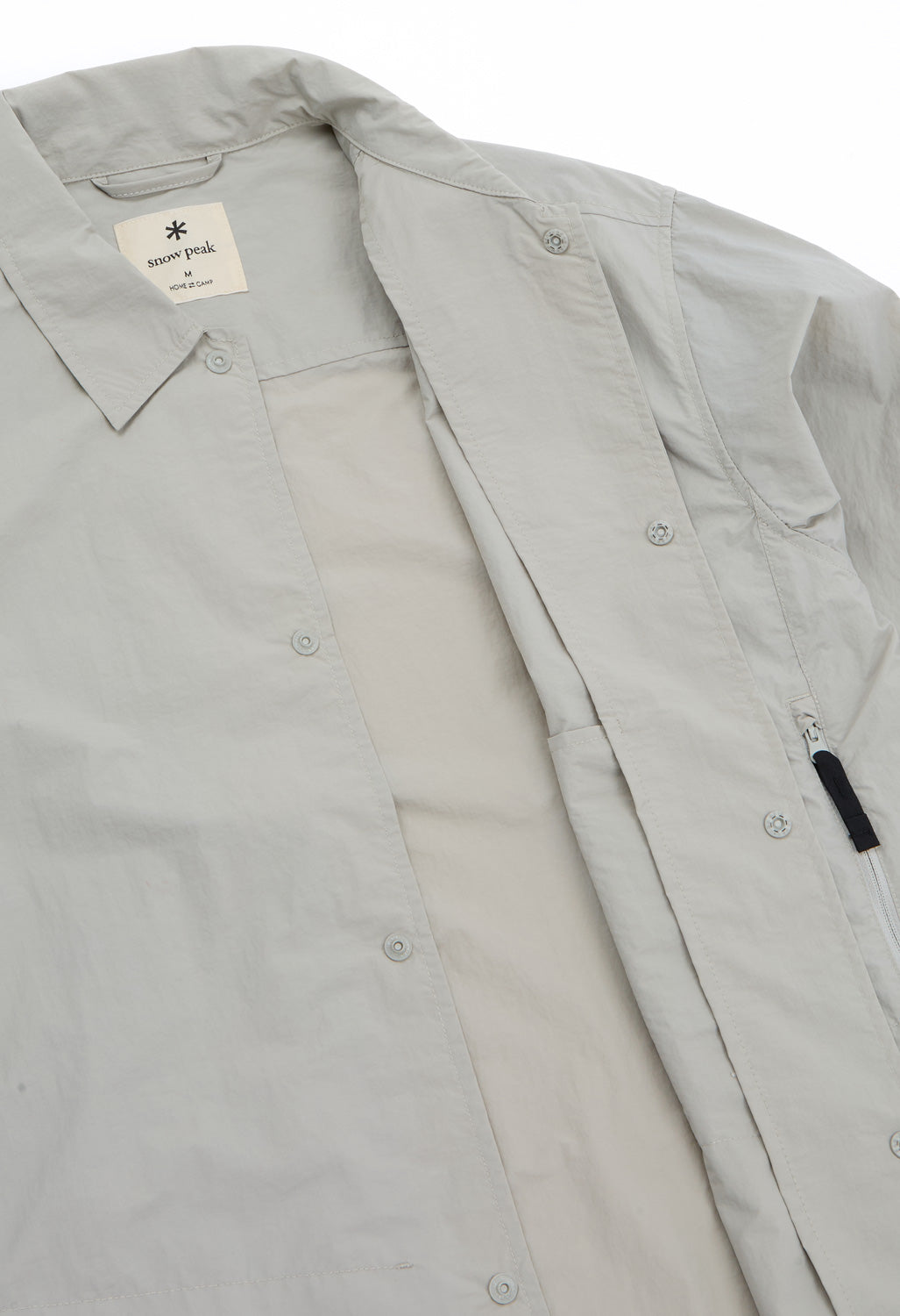 Snow Peak Nylon Tussah Utility Storage Shirt - Light Grey