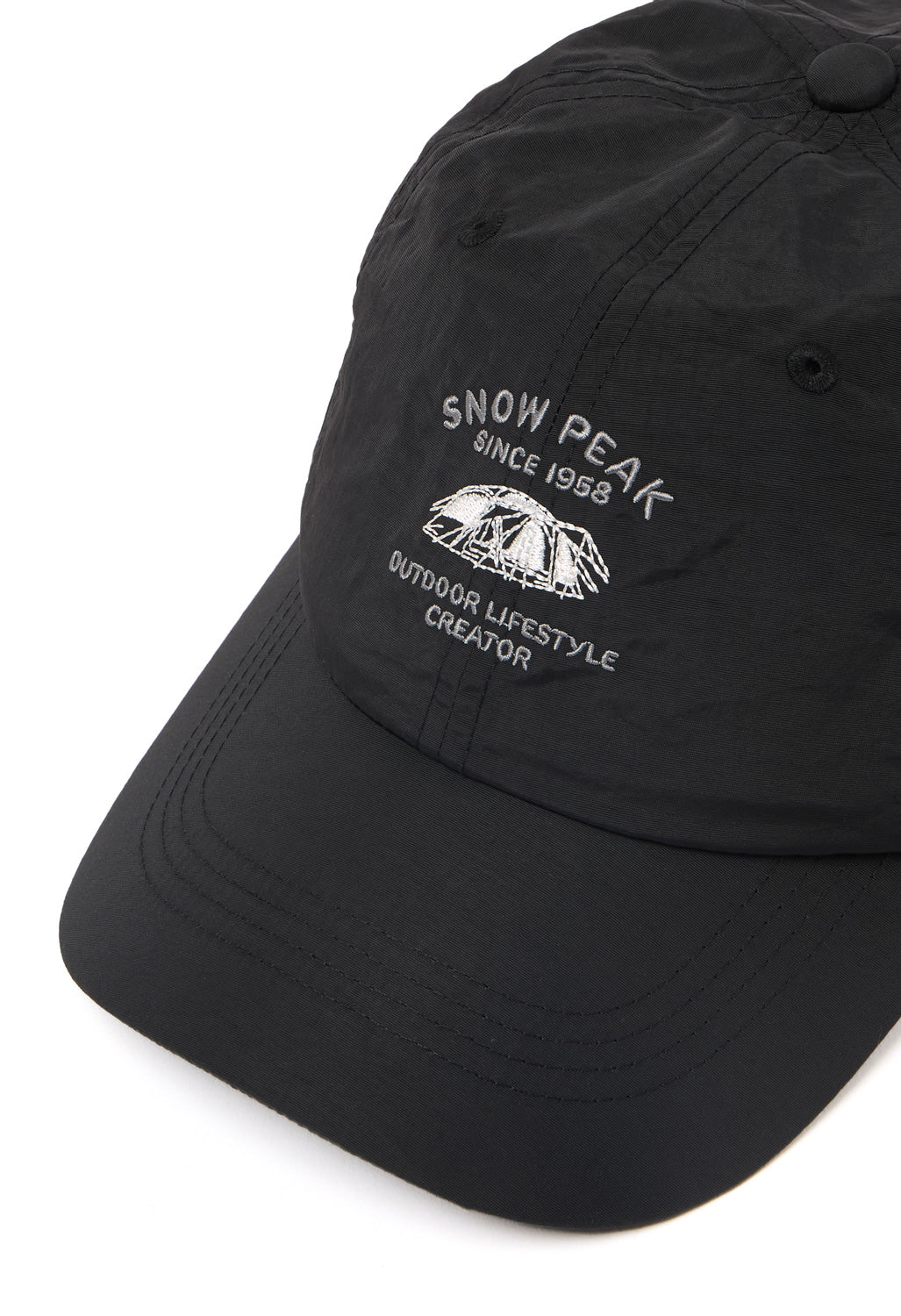 Snow Peak Camping Embroidery Cap - Black