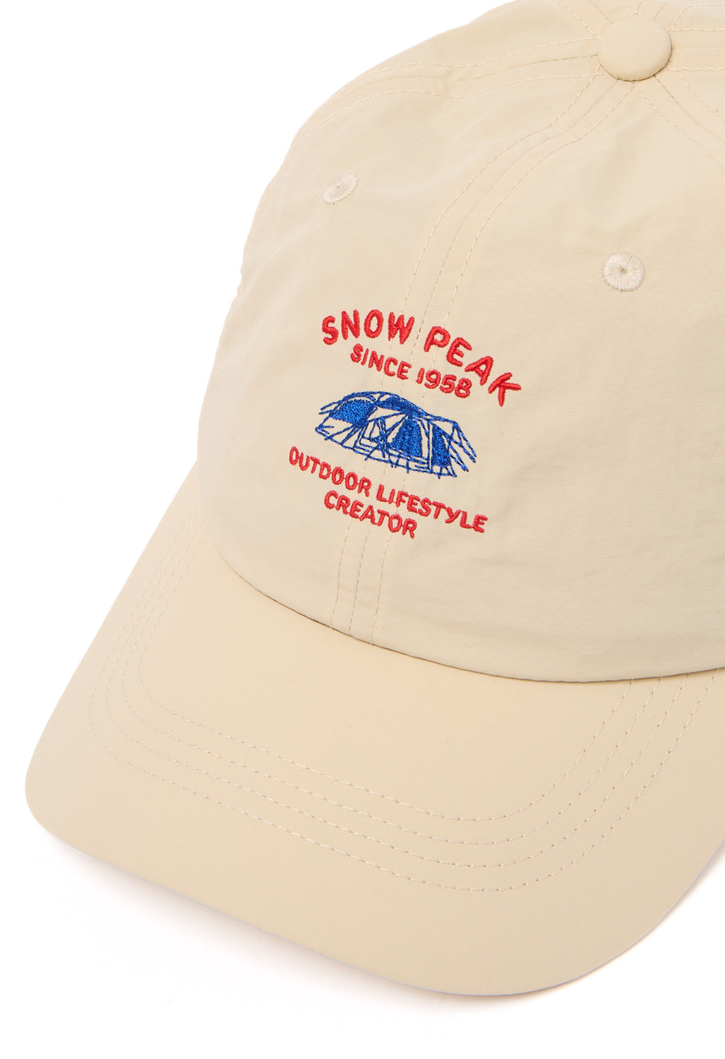Snow Peak Camping Embroidery Cap - Ivory
