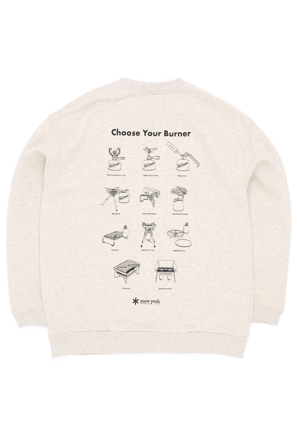 Snow Peak Choose Your Burner Sweatshirt - Oatmeal