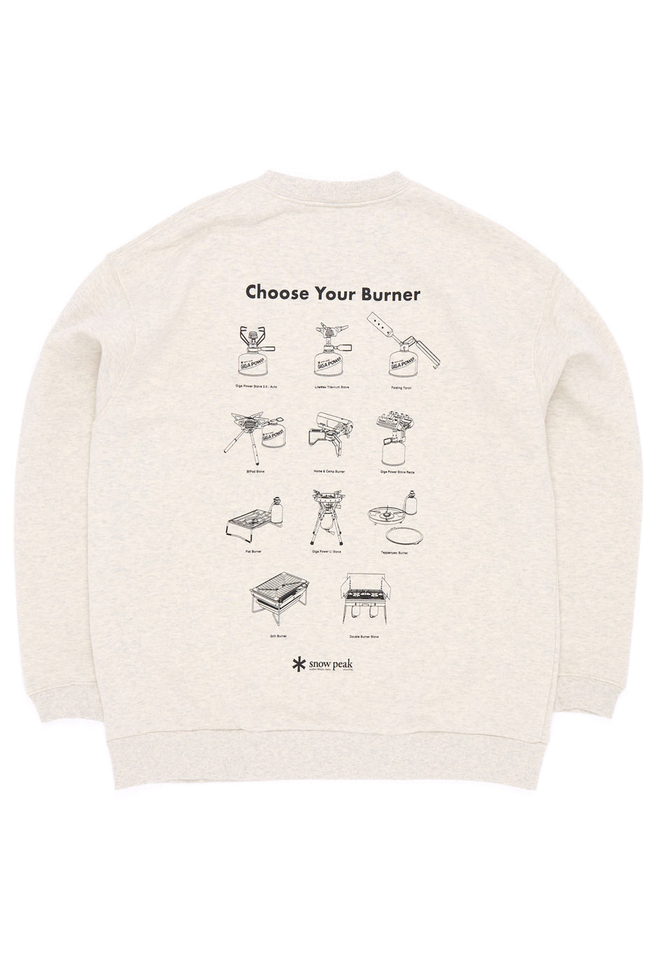 Snow Peak Choose Your Burner Sweatshirt - Oatmeal