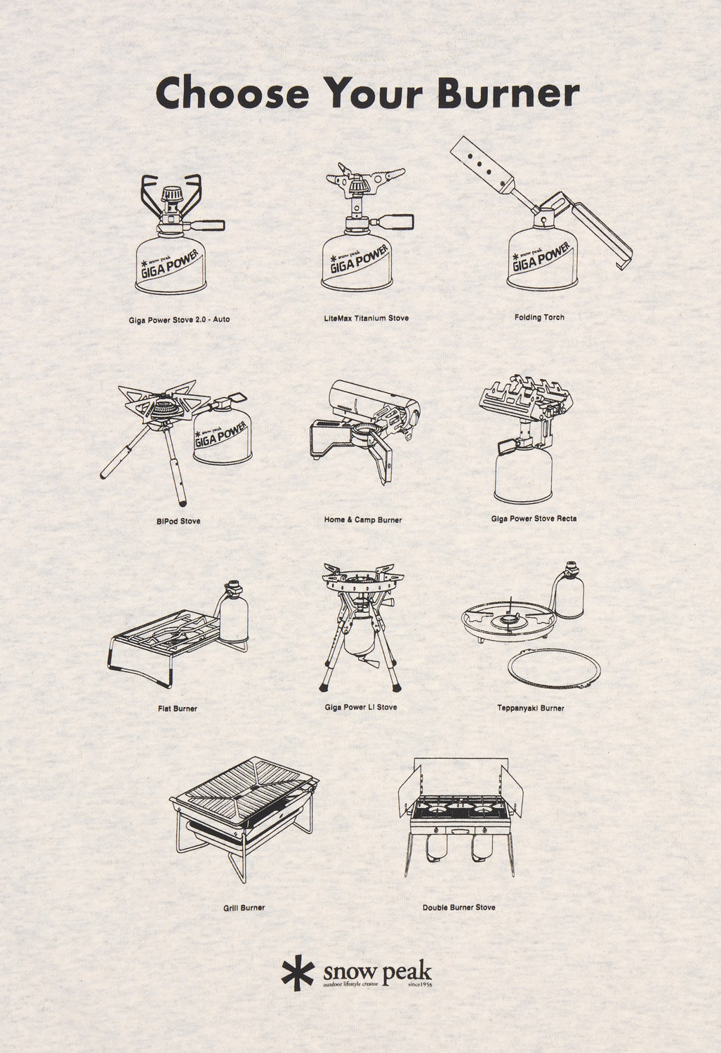 Snow Peak Choose Your Burner Sweatshirt - Oatmeal