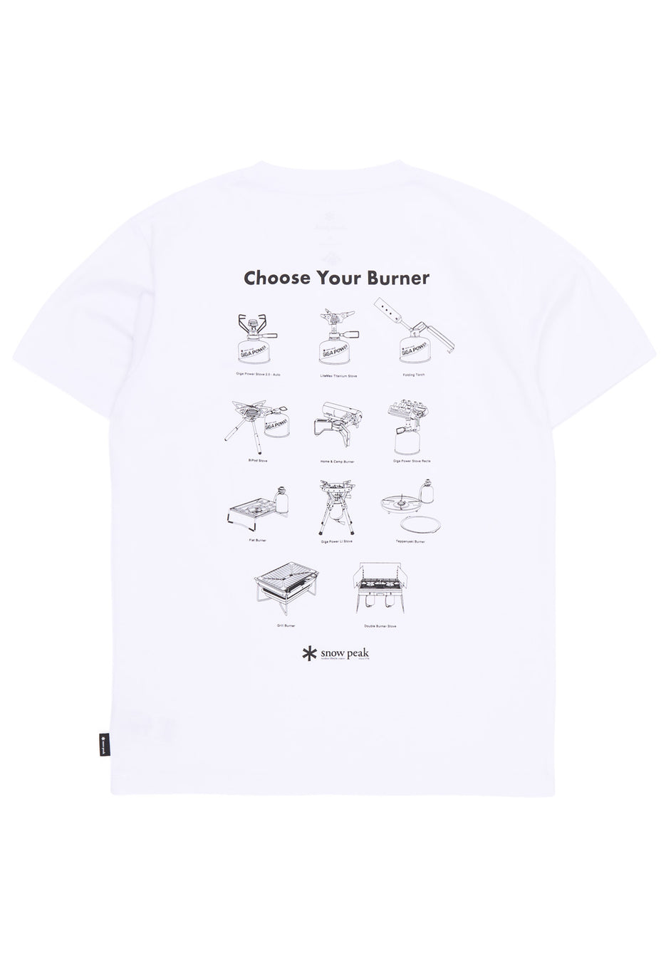 Snow Peak Choose Your Burner T-Shirt - White