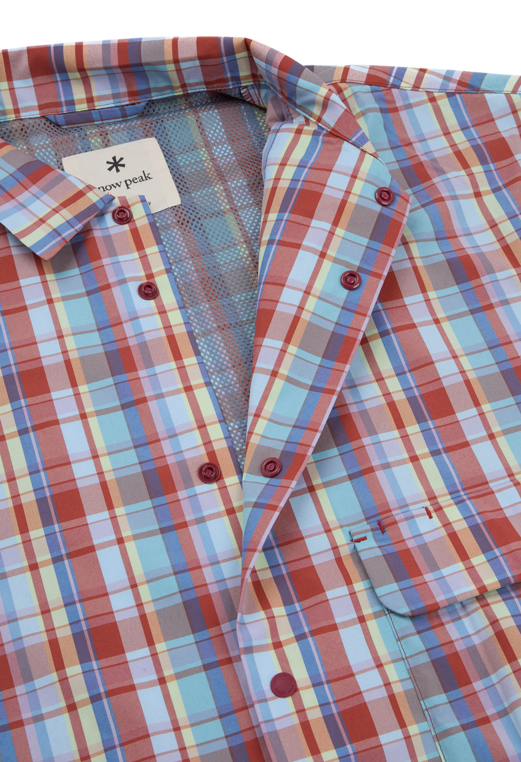 Snow Peak Men's Fade Check Breezy Shirt - Red
