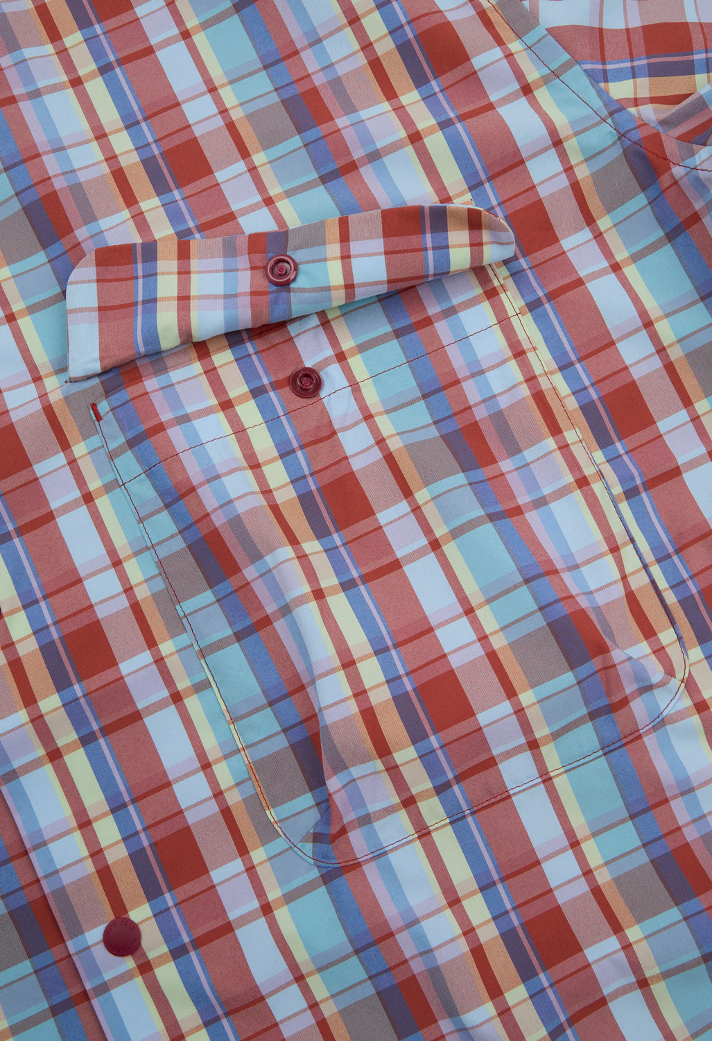 Snow Peak Men's Fade Check Breezy Shirt - Red