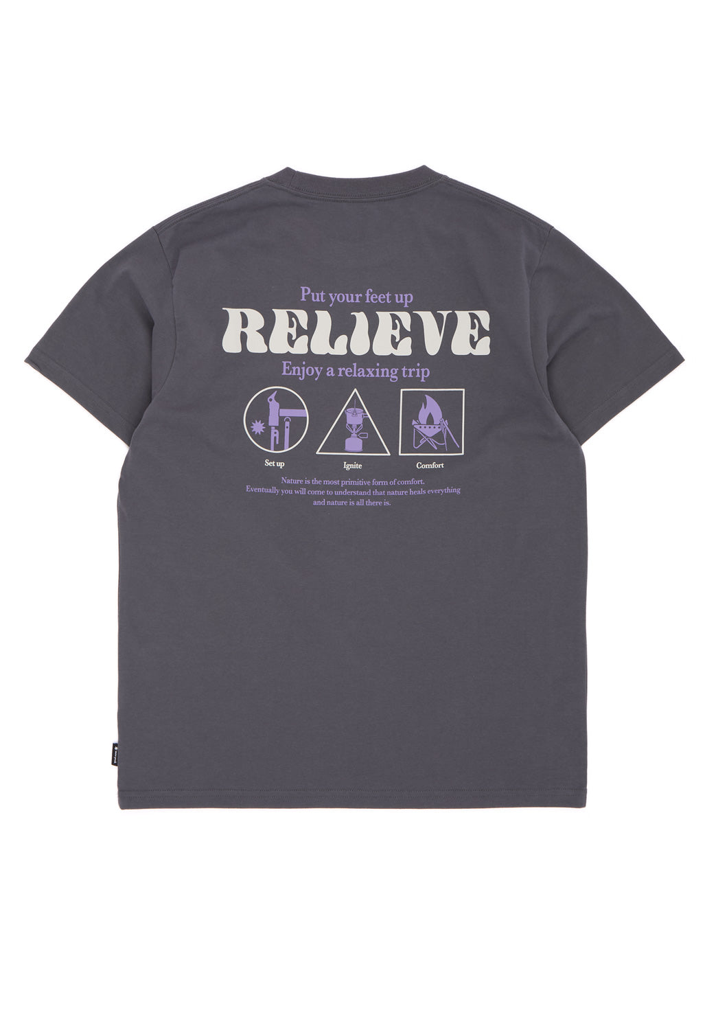 Snow Peak Men's Camping Graphic T-Shirt - Charcoal