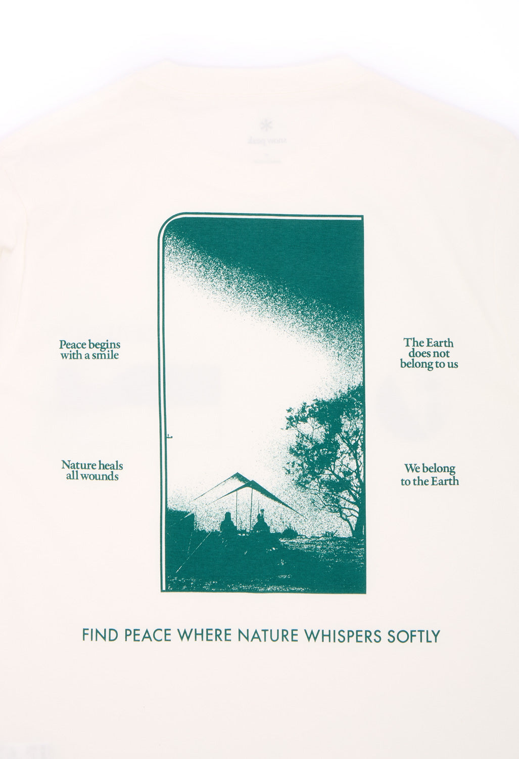 Snow Peak Men's CF Landscape T-Shirt - Off White