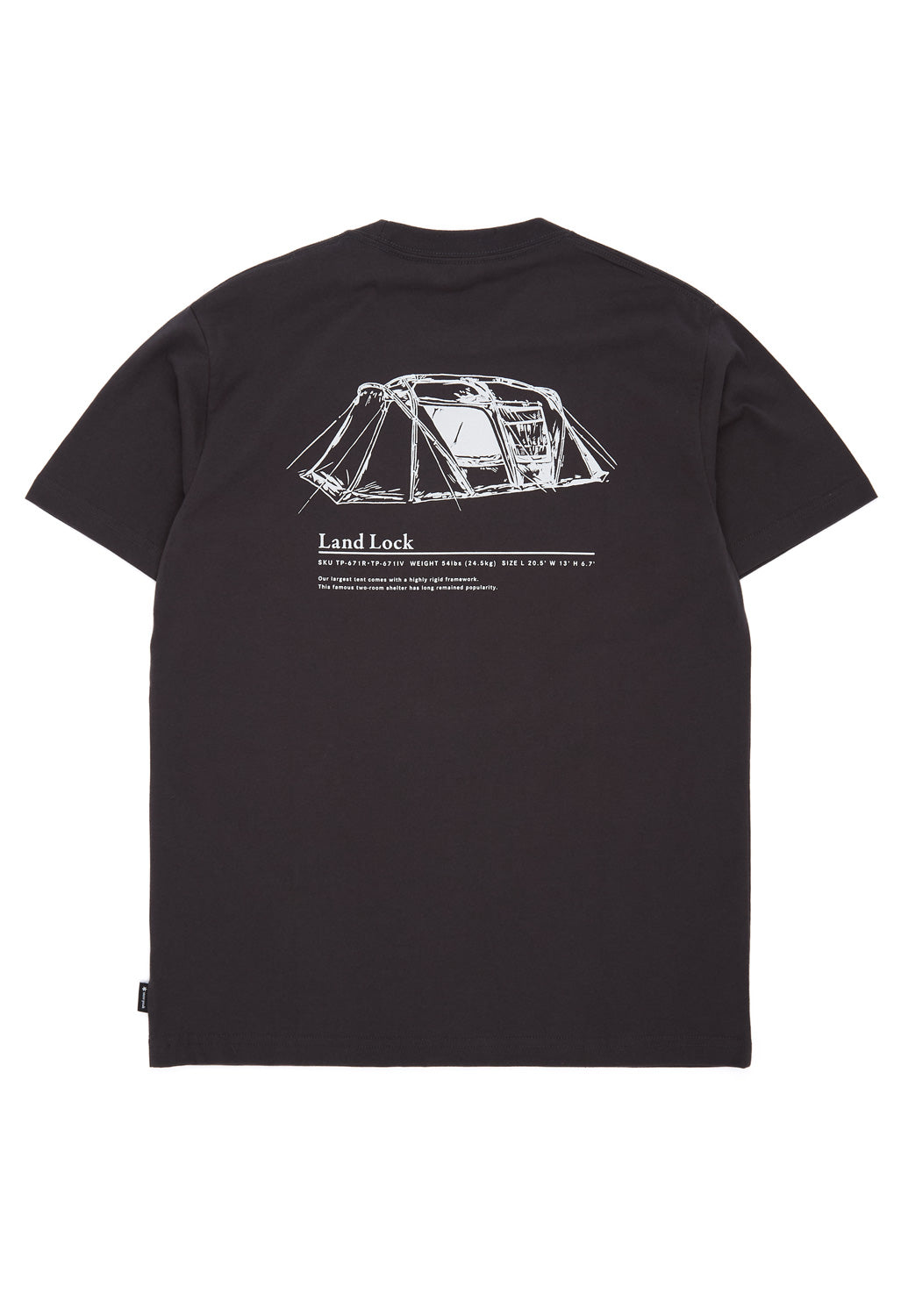 Snow Peak Land Lock T-Shirt - Charcoal