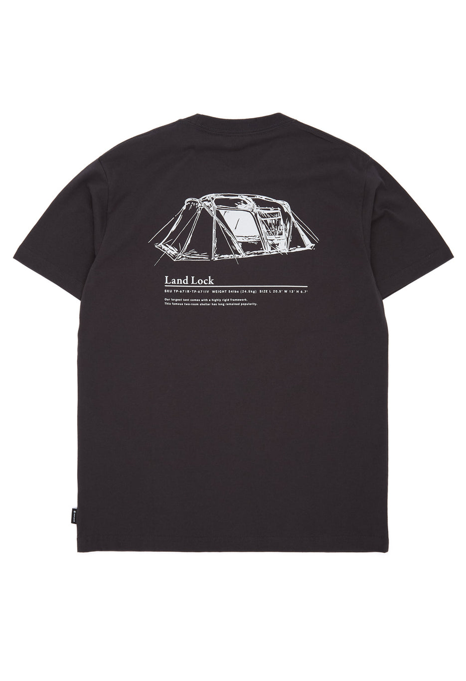 Snow Peak Land Lock T-Shirt - Charcoal