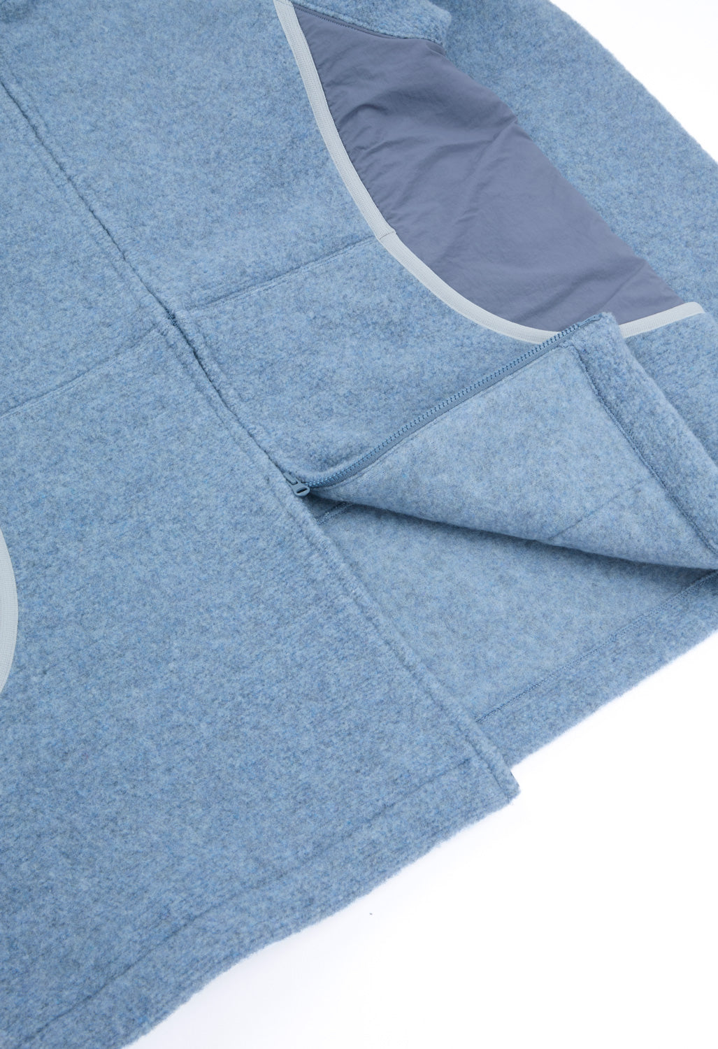 Snow Peak Men's Calamai Wool Fleece Jacket - Light Blue