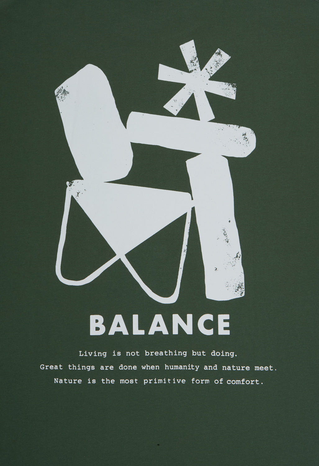 Snow Peak Men's Elemental Balance T-Shirt - Dark Green