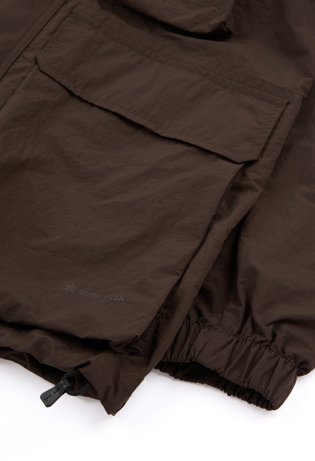Snow Peak Men's Nylon Double Rip Jacket - Dark Brown