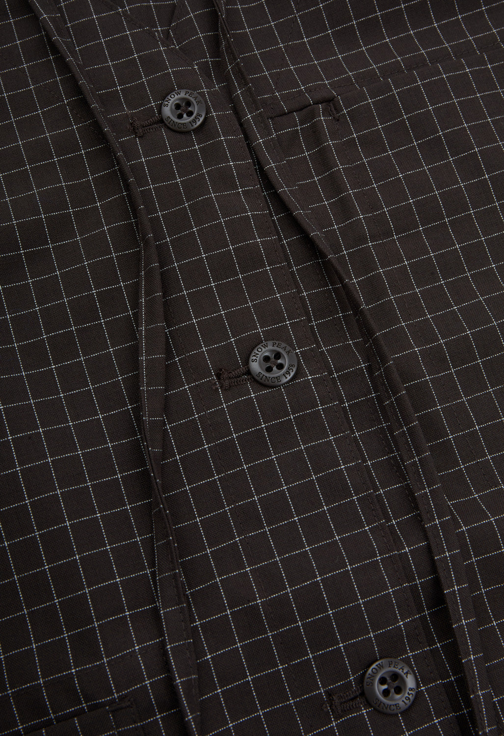 Snow Peak Women's Wool Reflective Grid Coverall - Dark Brown