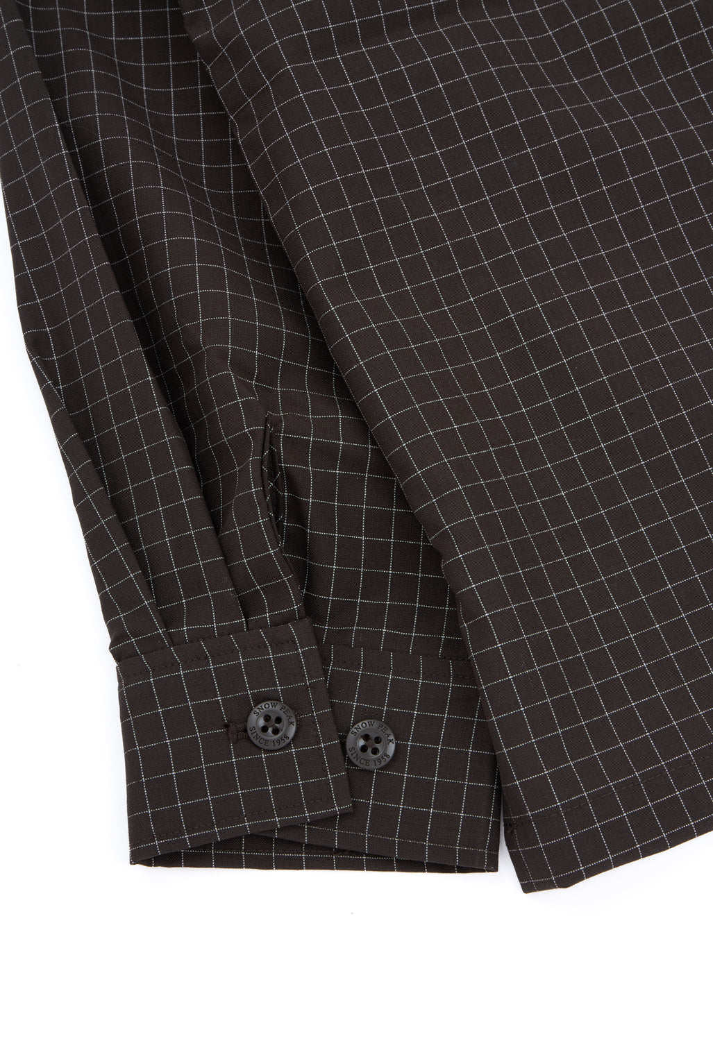 Snow Peak Women's Wool Reflective Grid Coverall - Dark Brown