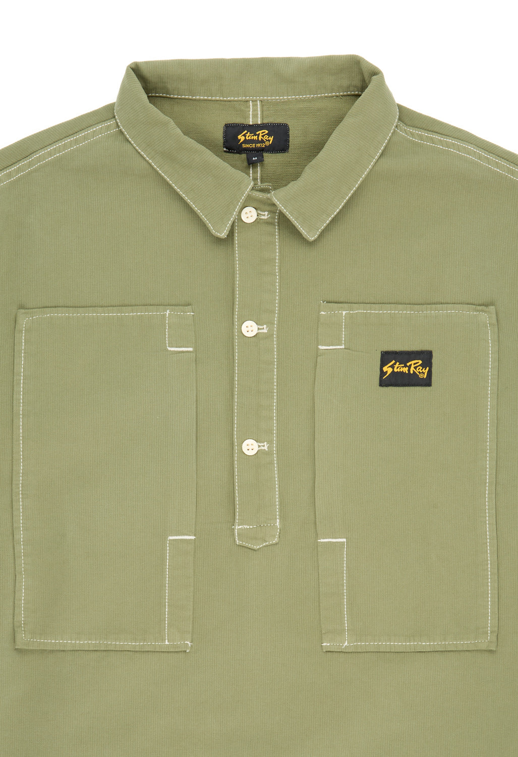 Stan Ray Painters Pop Over Shirt - Olive Bedford Cord – Outsiders Store UK