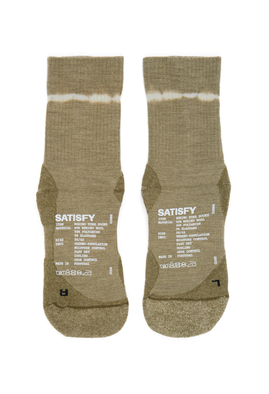 Satisfy Merino Nylon Tube Socks - Tie-Dye Covert Green