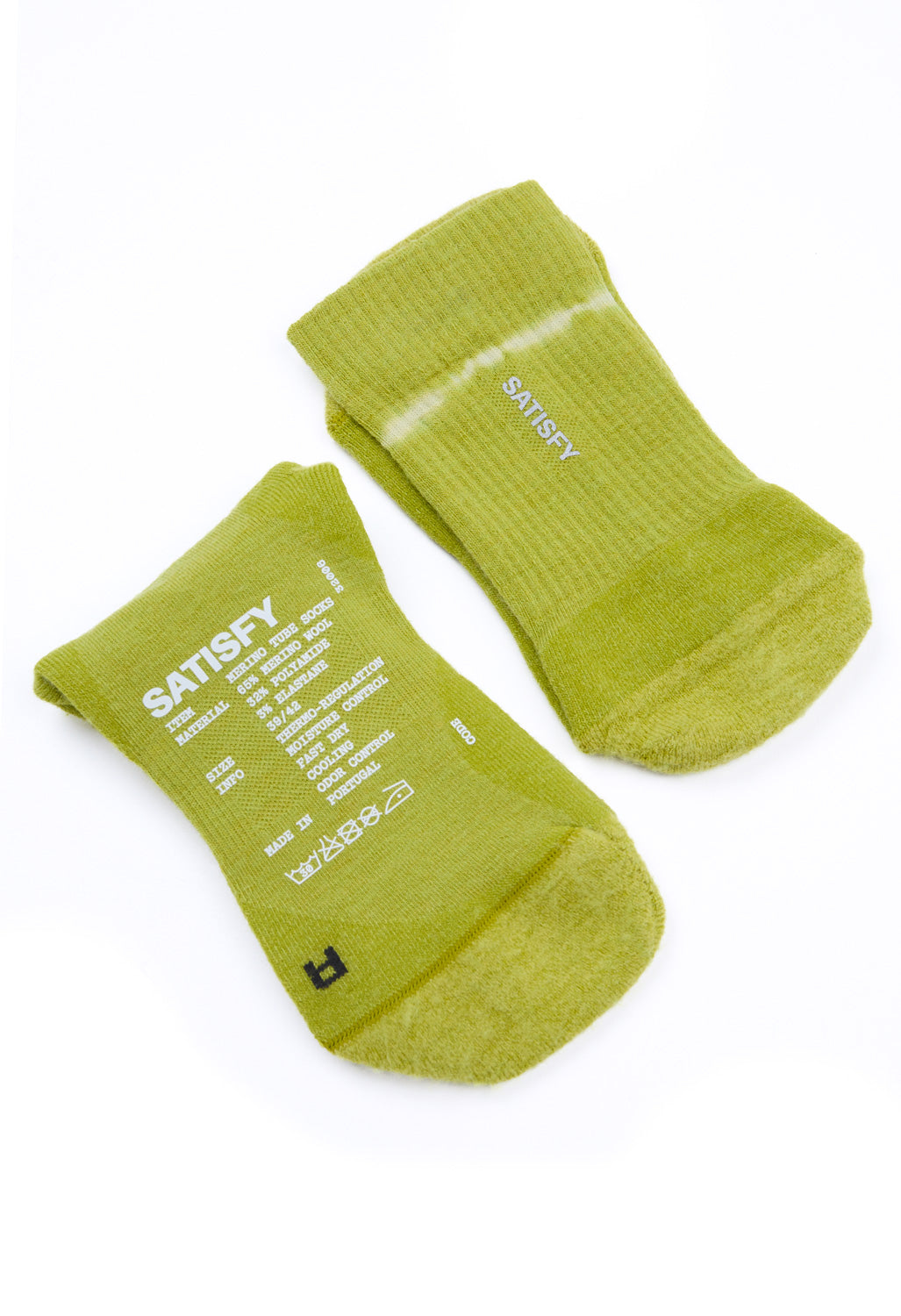 Satisfy Merino Nylon Tube Socks - Tie-Dye Grenoble Green