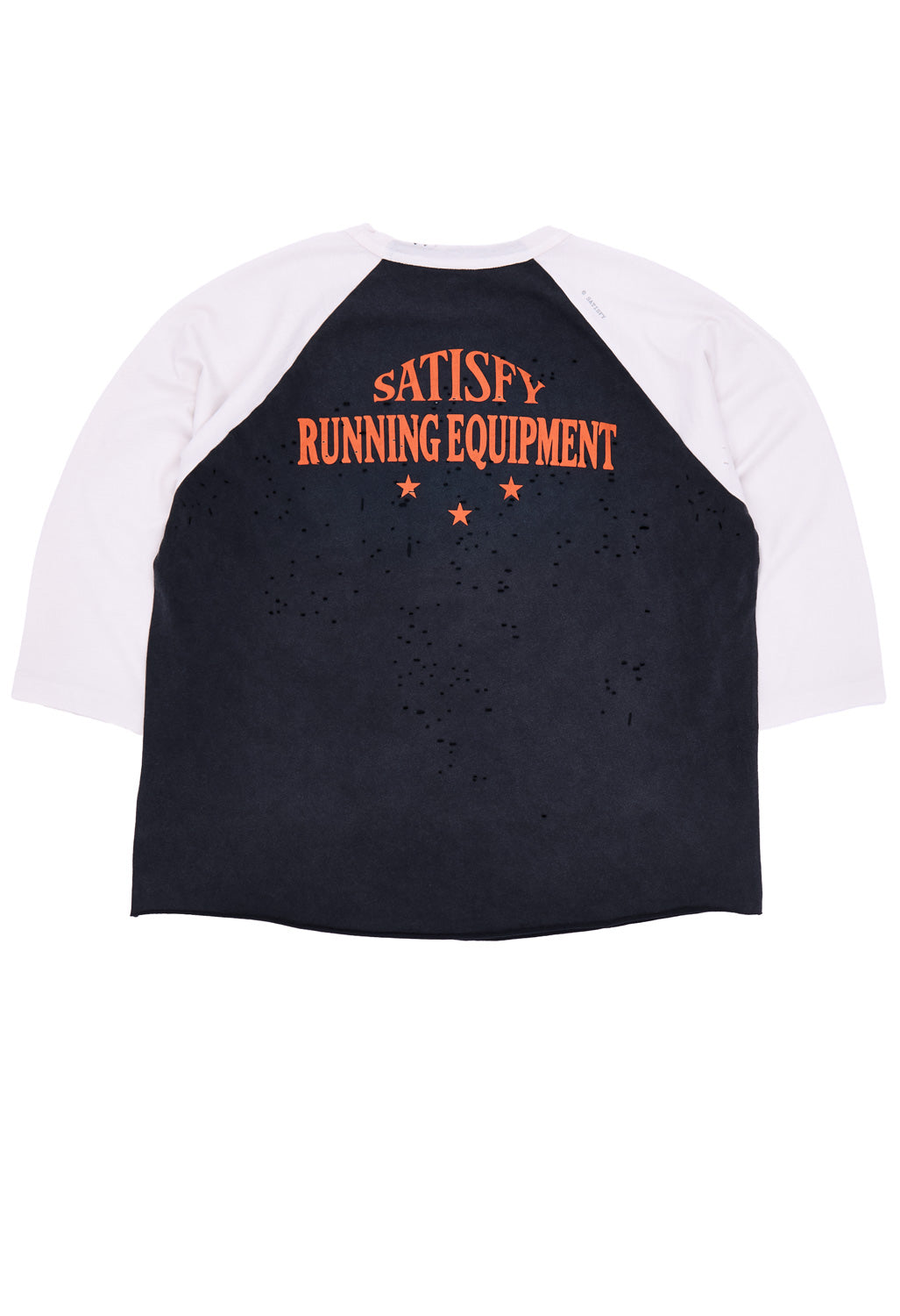 Satisfy Men's MothTech Baseball Tee - Aged Black / Off-White