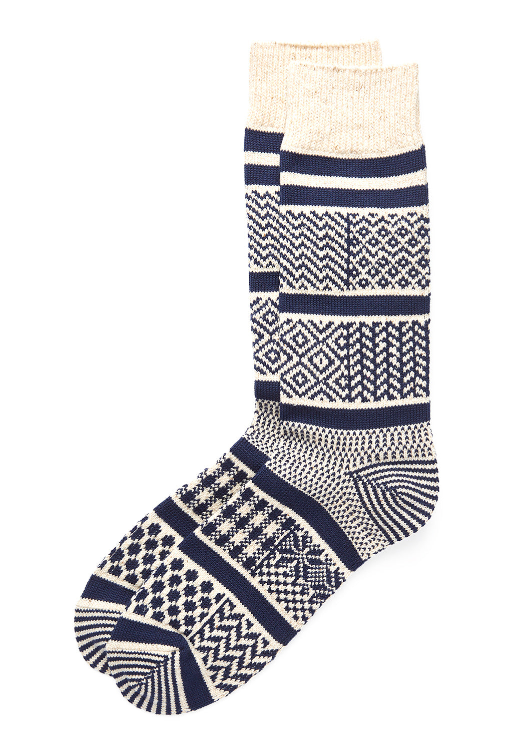 ROTOTO Multi Jacquard Crew Socks 1