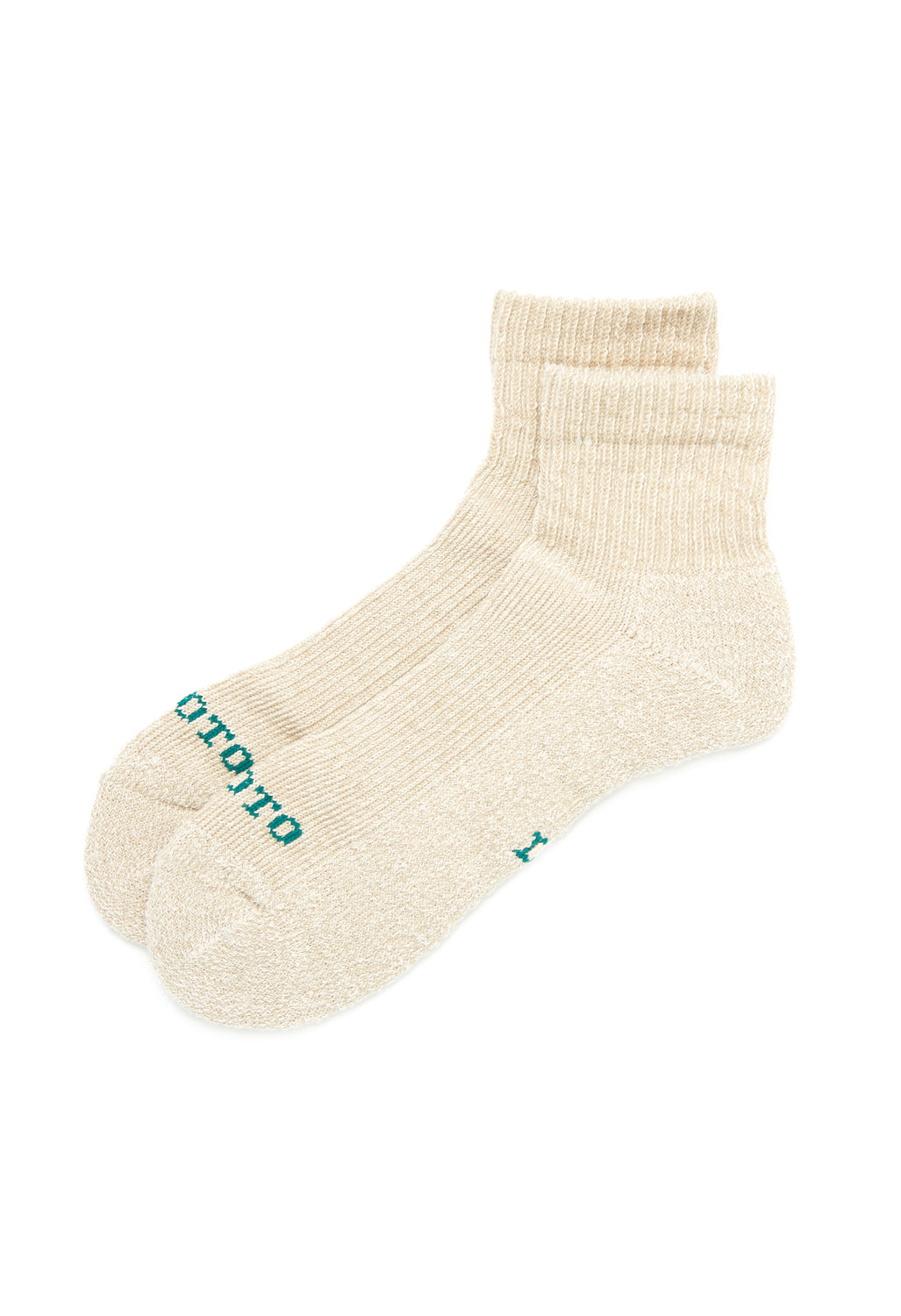 ROTOTO Hemp / Organic Cotton Pile Ankle Socks - Beige