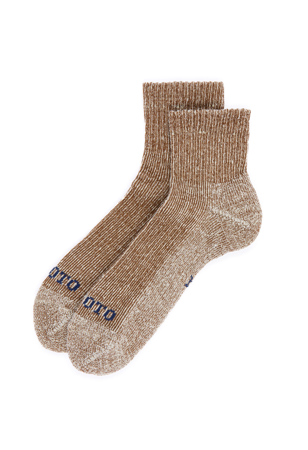 ROTOTO Hemp / Organic Cotton Pile Ankle Socks - Brown