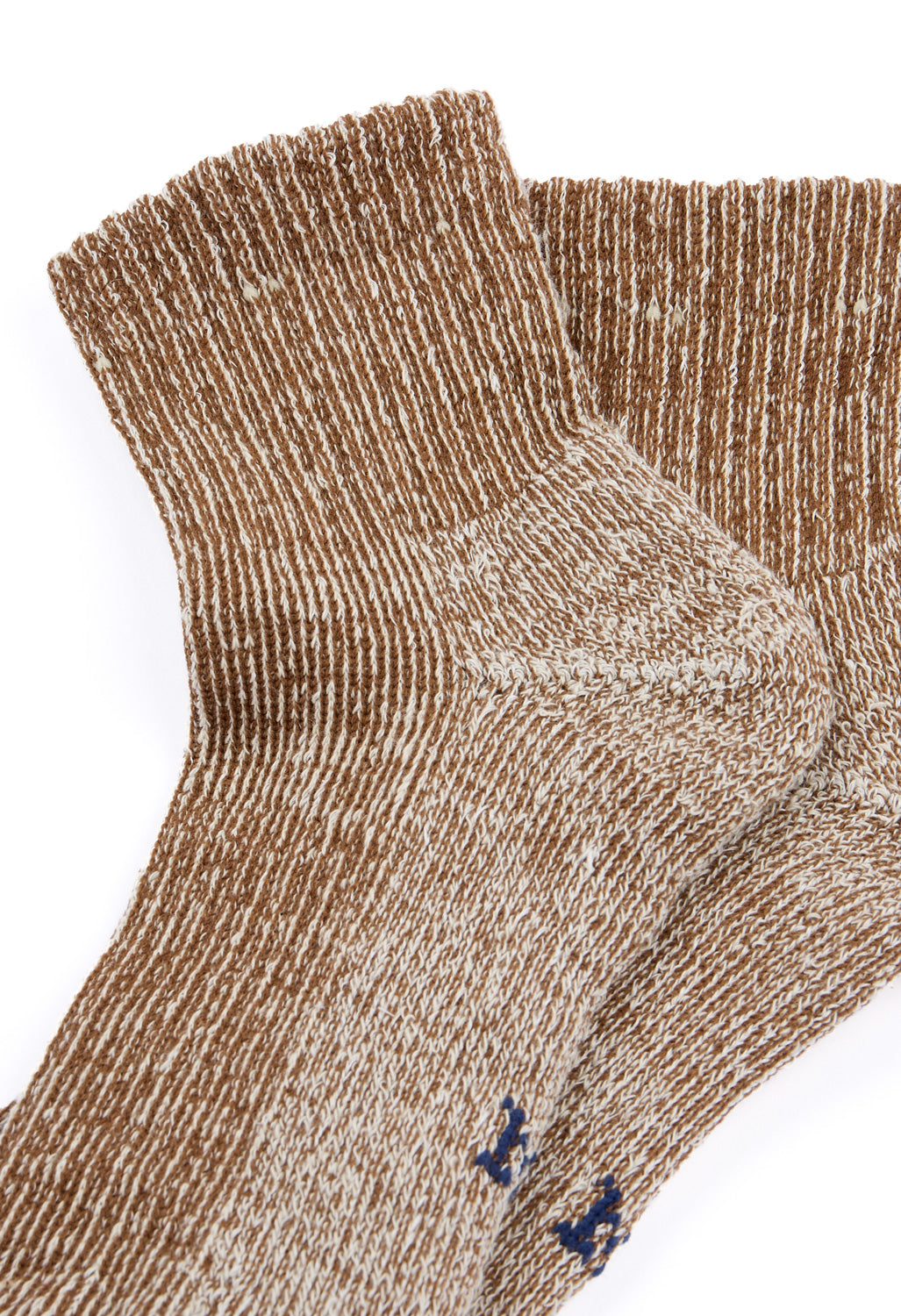 ROTOTO Hemp / Organic Cotton Pile Ankle Socks - Brown