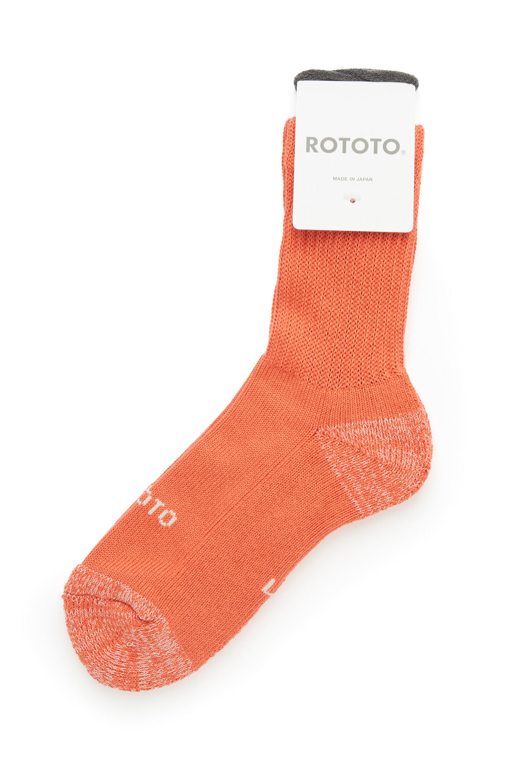 ROTOTO Everyday Pile Mini Crew Socks - Light Orange