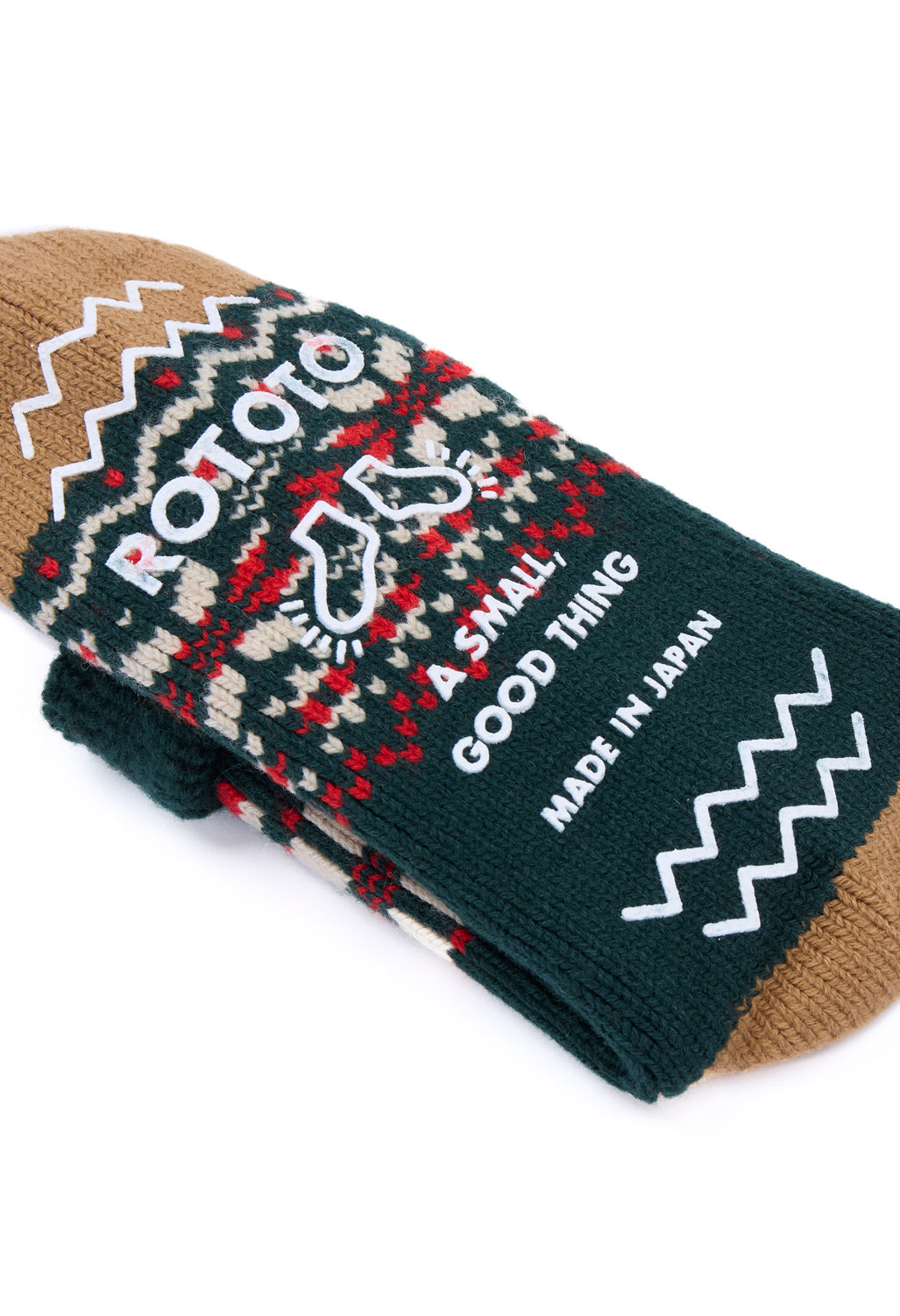 ROTOTO Comfy Room Snow Flake Socks - Forest Green