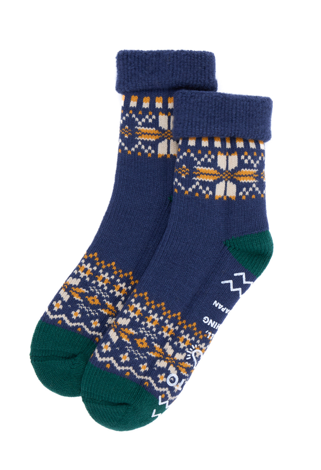 ROTOTO Comfy Room Snow Flake Socks Navy