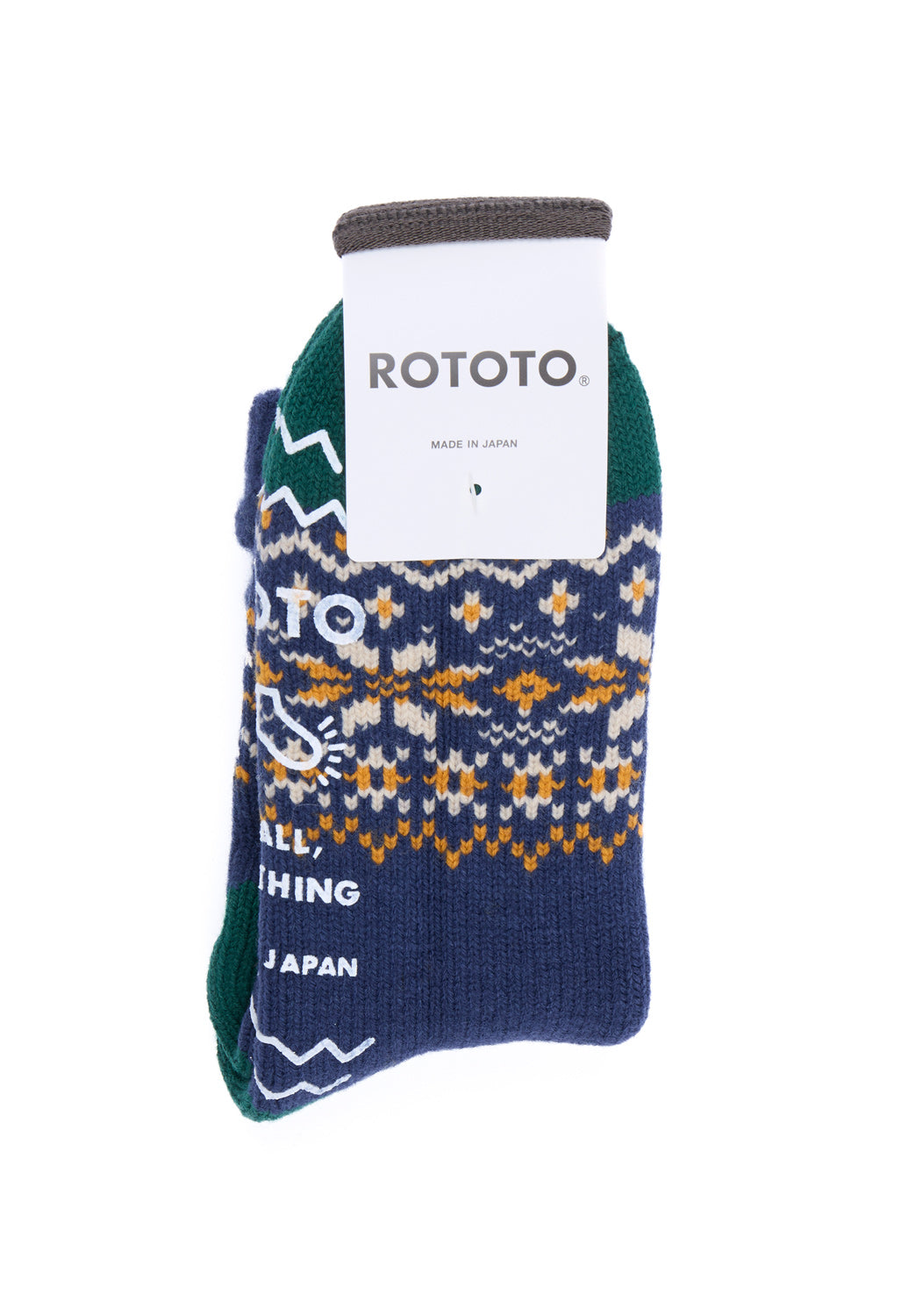 ROTOTO Comfy Room Snow Flake Socks - Navy