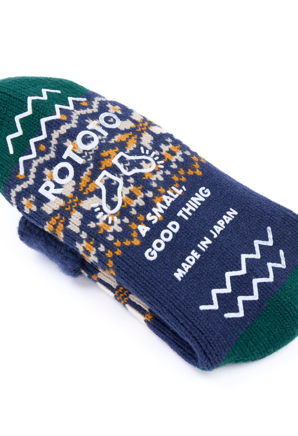 ROTOTO Comfy Room Snow Flake Socks - Navy
