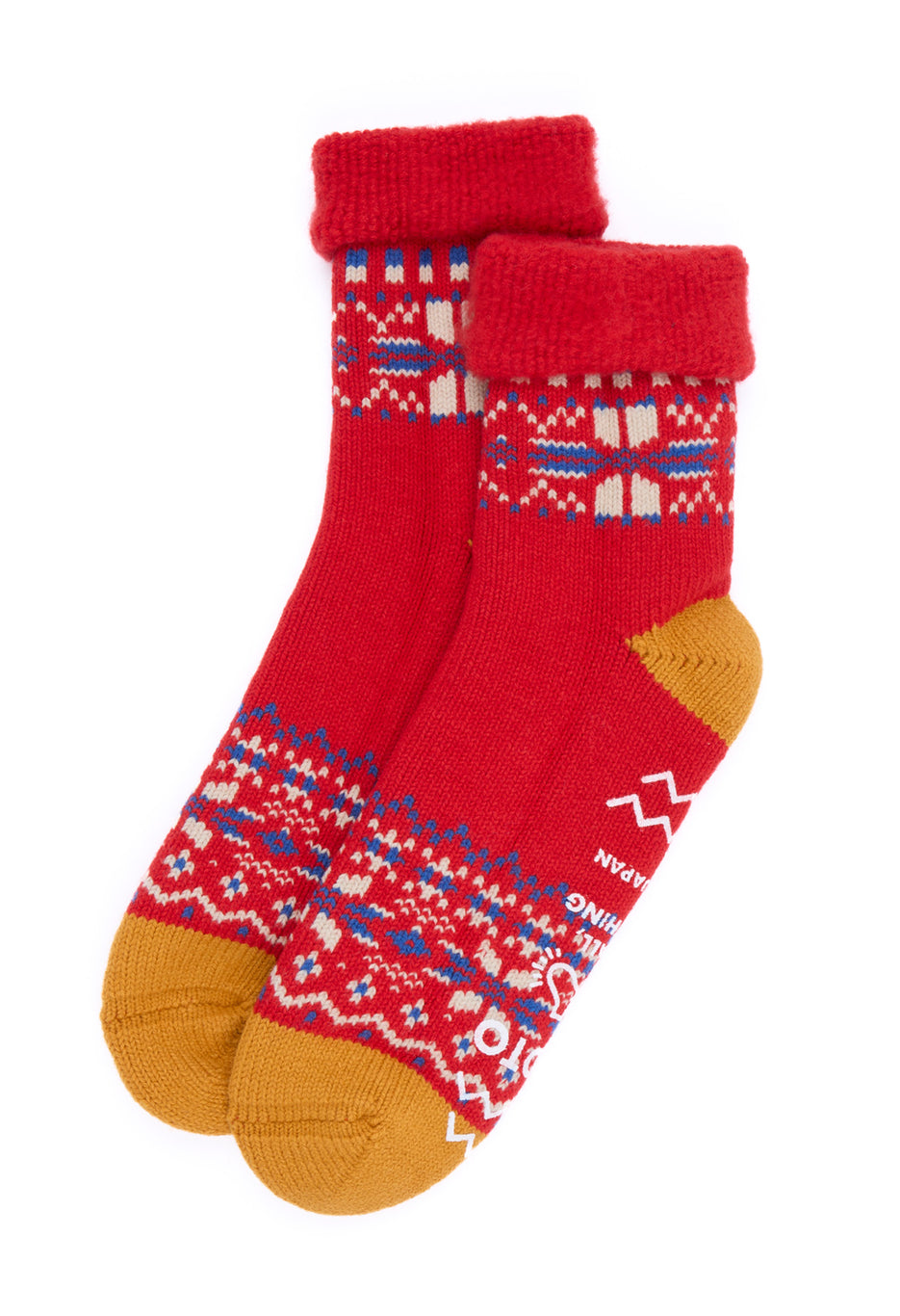 ROTOTO Comfy Room Snow Flake Socks - Red