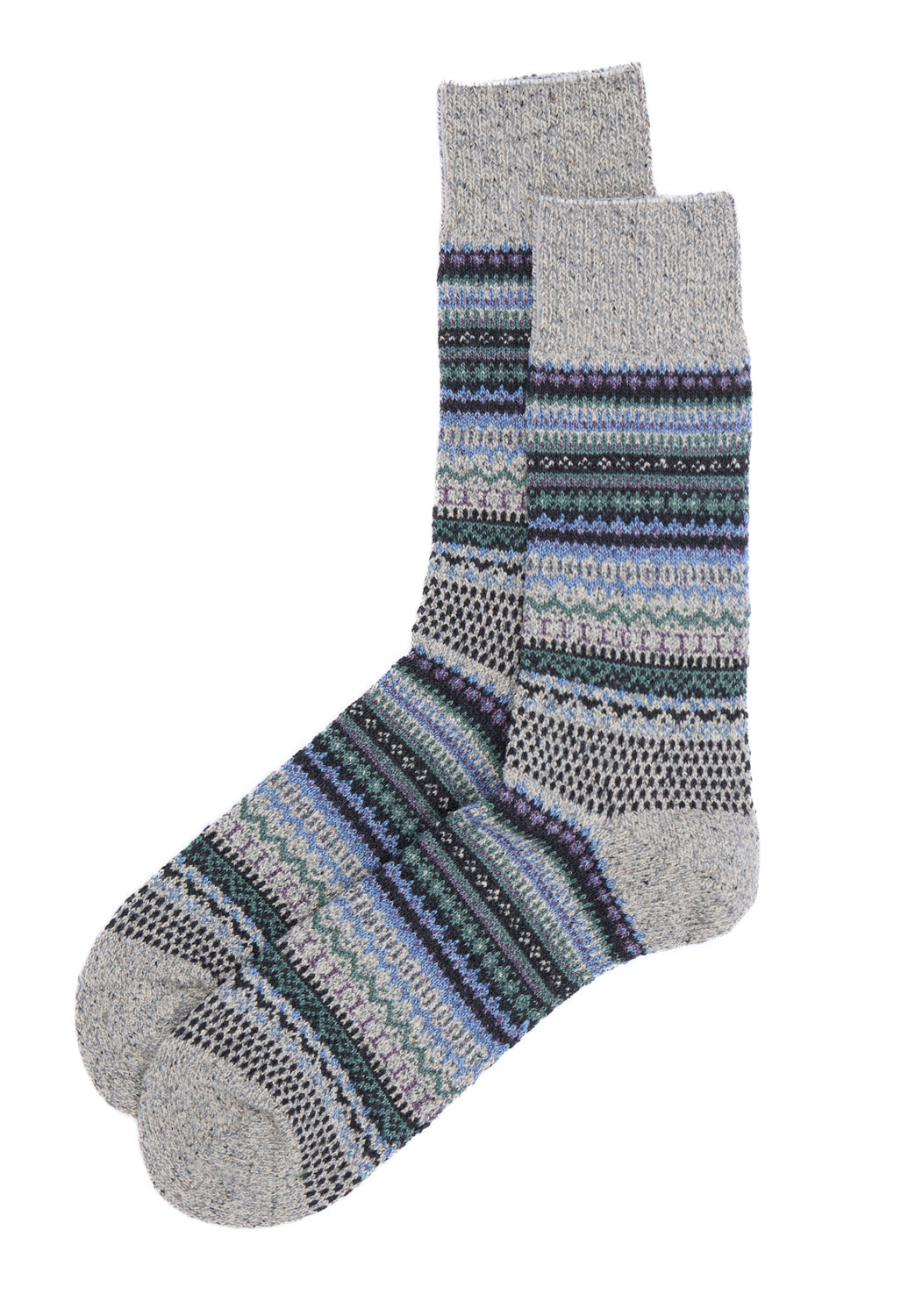 ROTOTO Nordic Pattern Socks - Dark Gray