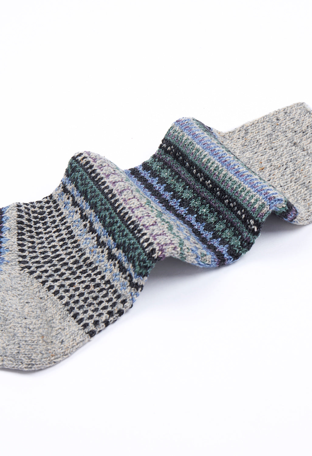 ROTOTO Nordic Pattern Socks - Dark Gray