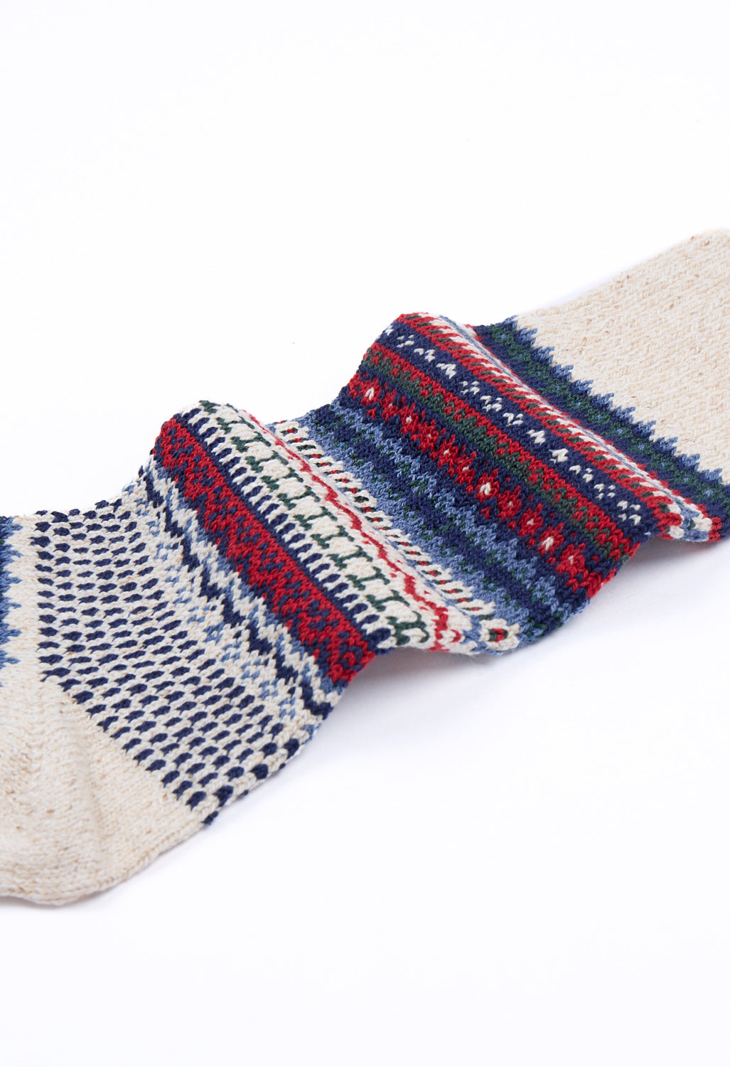 ROTOTO Nordic Pattern Socks - Ivory