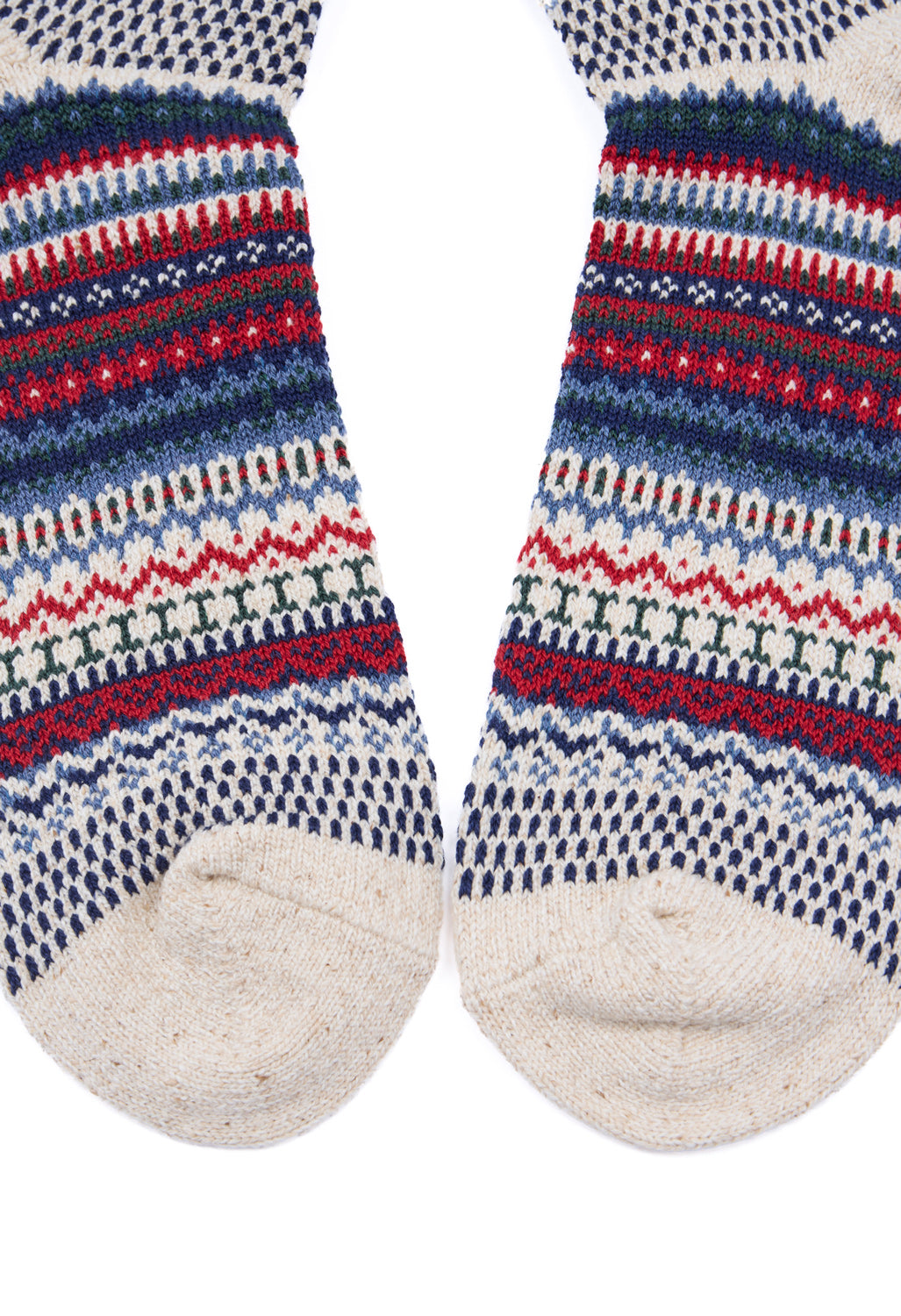ROTOTO Nordic Pattern Socks - Ivory