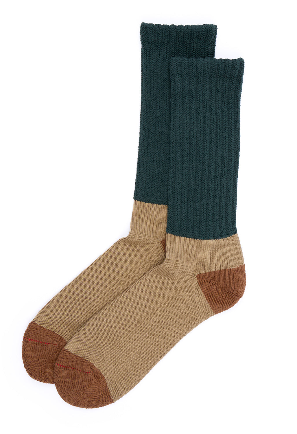 ROTOTO Multi Loose Pile Socks - Dark Green / Khaki