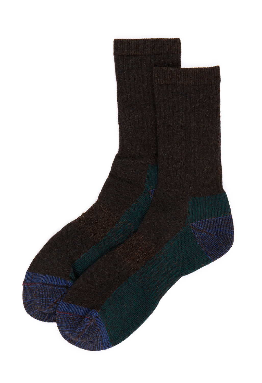 ROTOTO Double Face Merino Pile Socks - Dark Brown