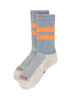 ROTOTO Pile Stripe Marl Socks - Blue / Orange