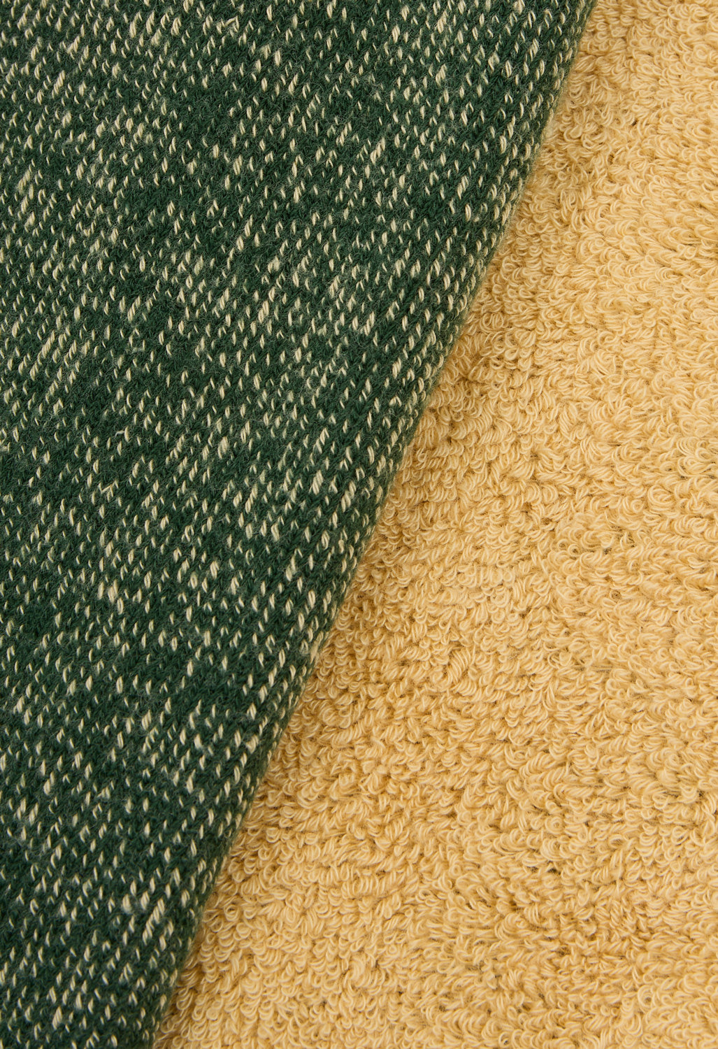 ROTOTO Reversible Pile Socks - Forest Green / Raw Beige