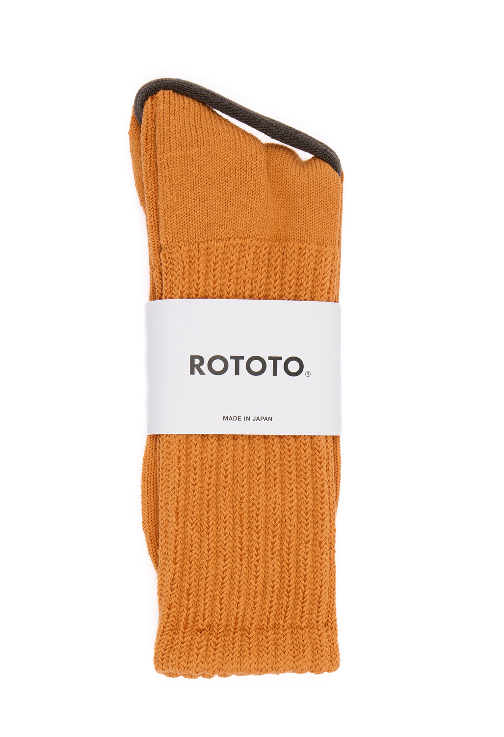 ROTOTO Loose Pile Crew Socks - Orange Peel
