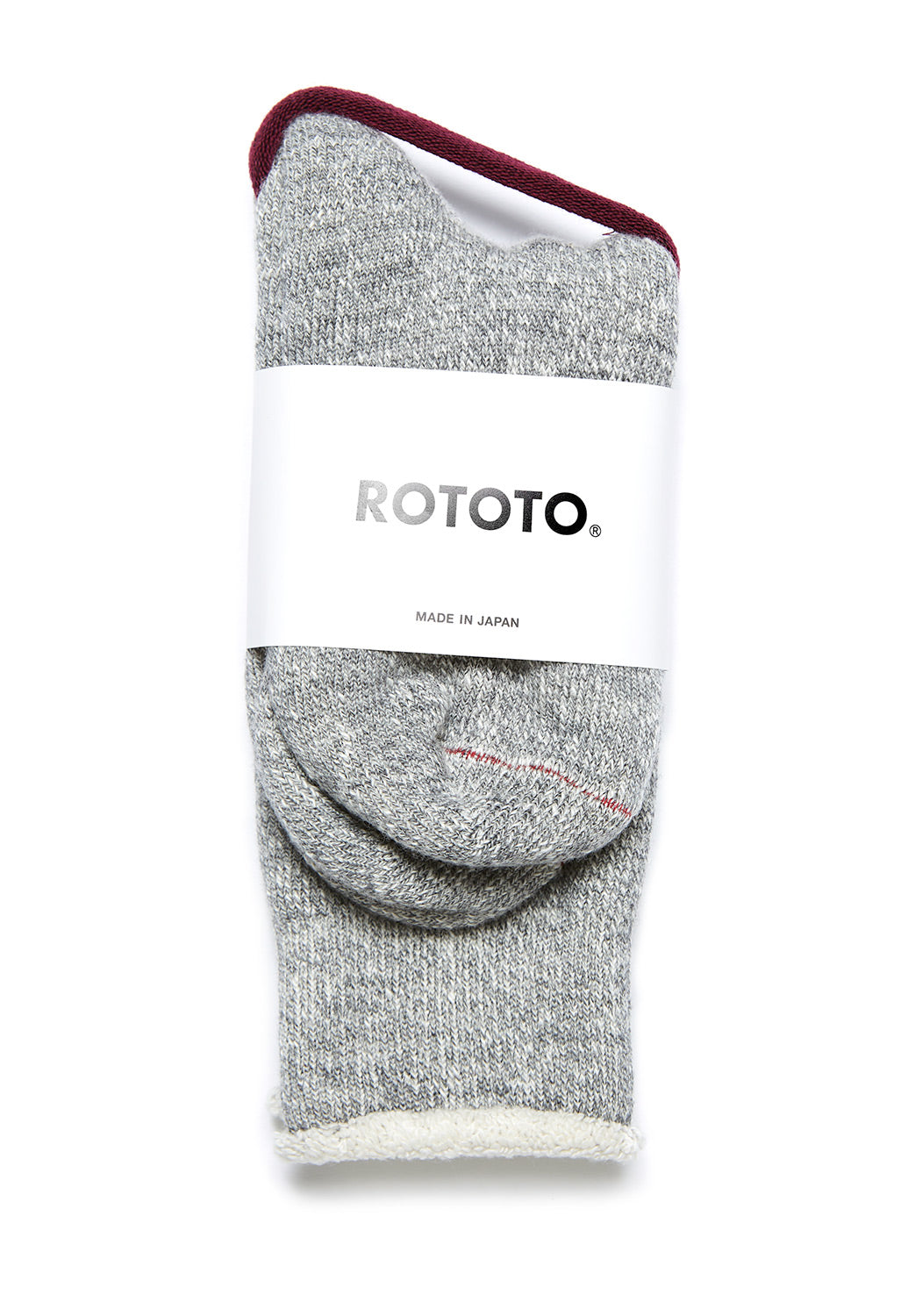 ROTOTO Double Face Socks - Mid Grey