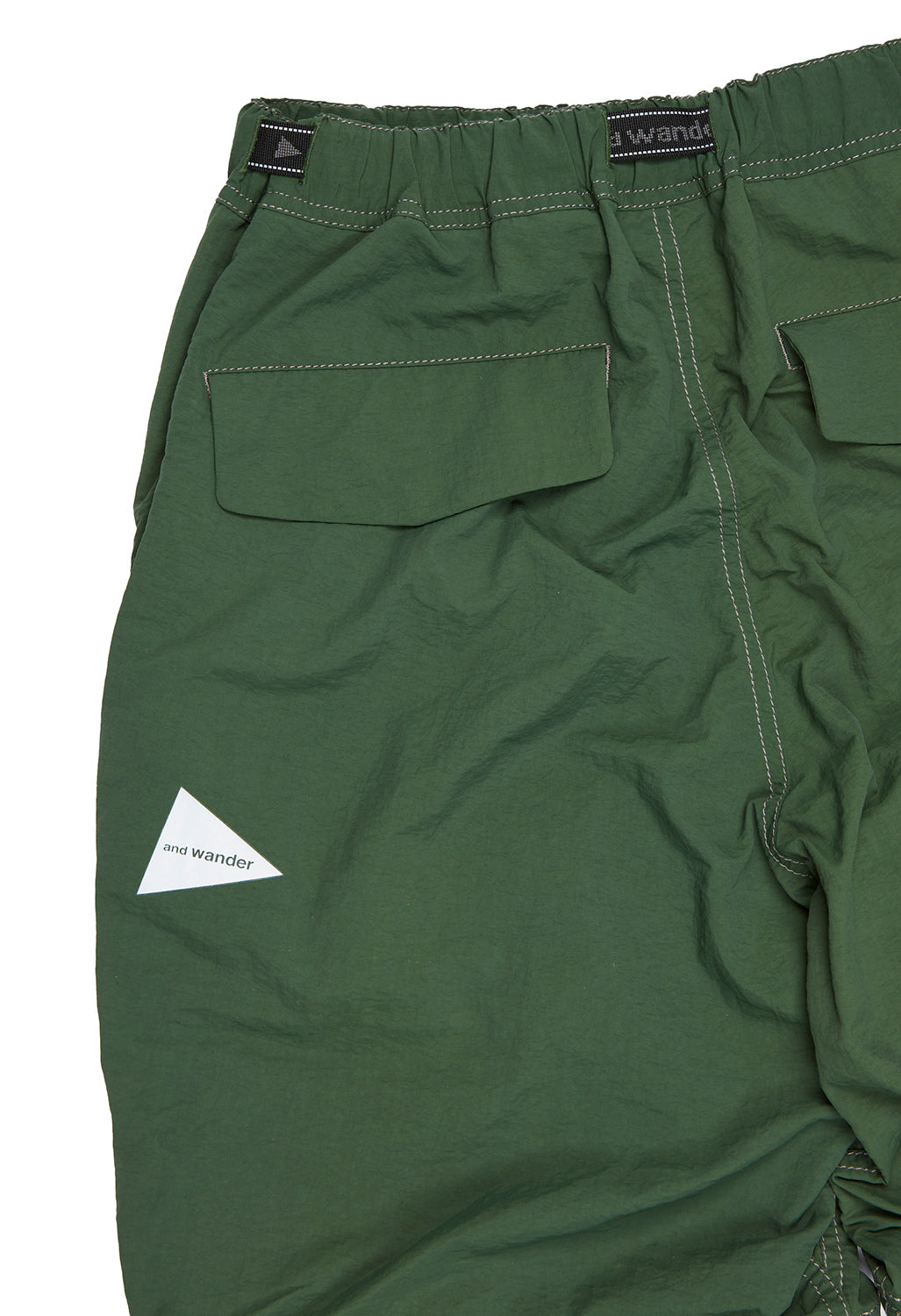 and wander Men's Ny Taffeta Hiker 2 Way Pants - Dark Green