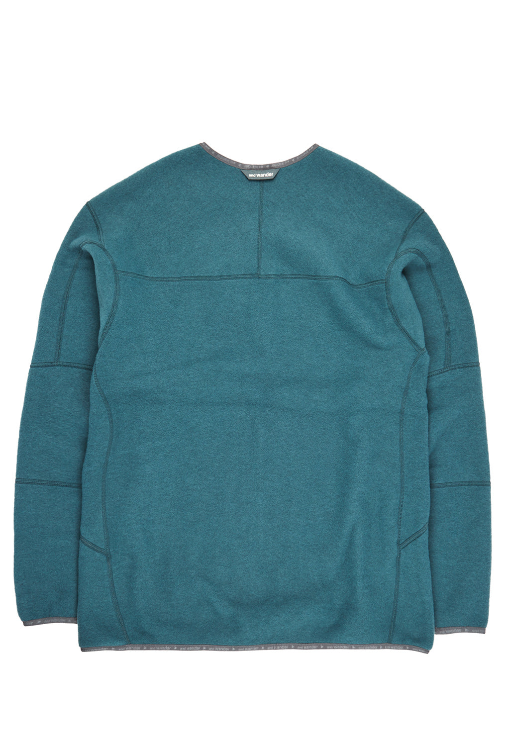 and wander Men's Wool Fleece Cardigan - Blue Grey