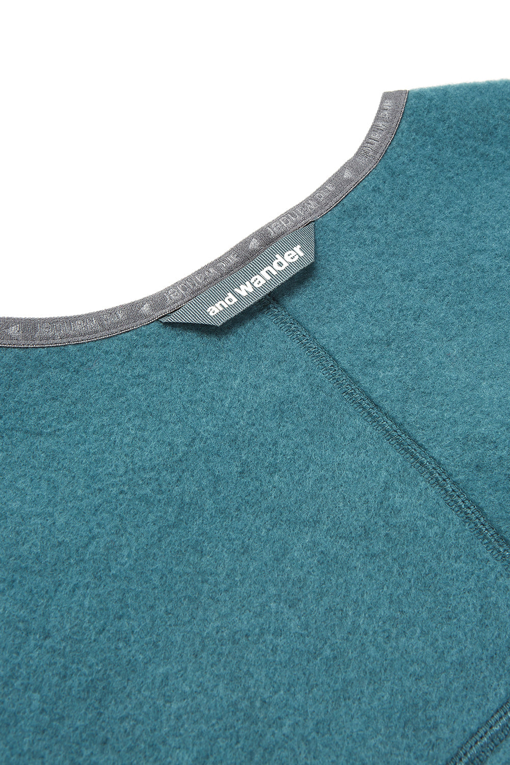 and wander Men's Wool Fleece Cardigan - Blue Grey