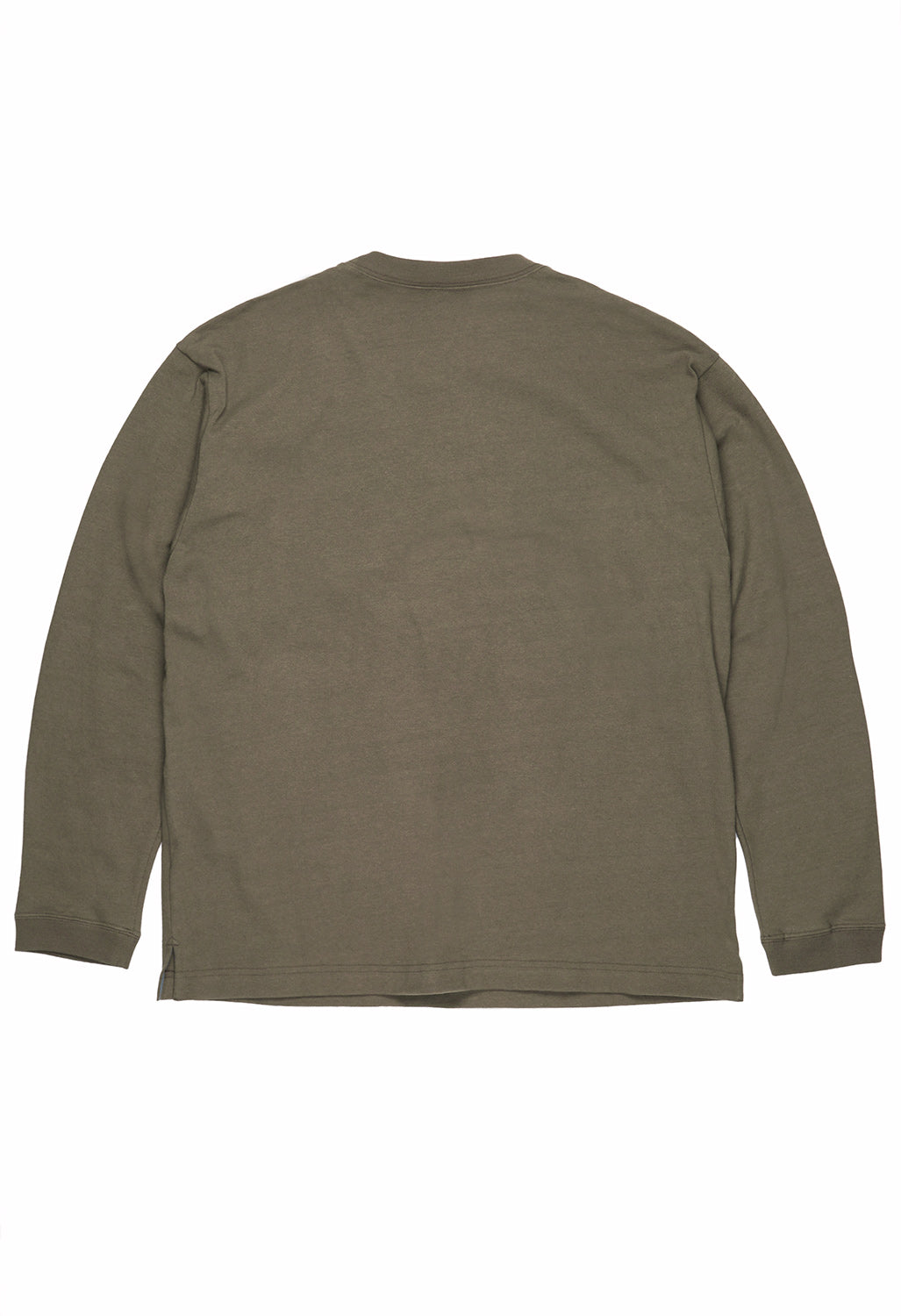 and wander Men's Heavy Cotton Pocket Long Sleeved Tee - Dark Beige