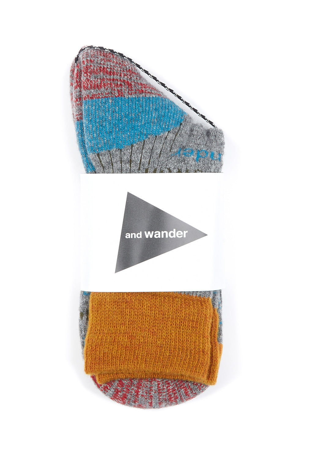 And Wander Wool Socks - Light Grey