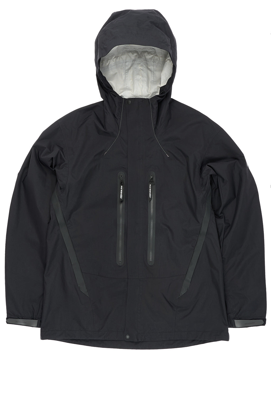 and wander Men's 2.5L Hiker Rain Jacket - Black