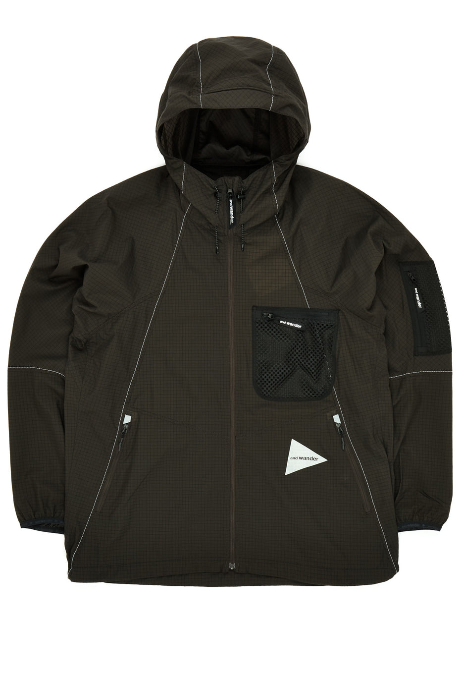 and wander Men's Breath Rip Hoodie - Charcoal